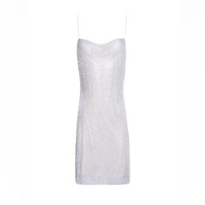 Alice & Olivia | Harmony Chainmail Slip Dress, Silver | Size: 0